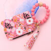 Floral Print Leather Card Holder Wallet for Women