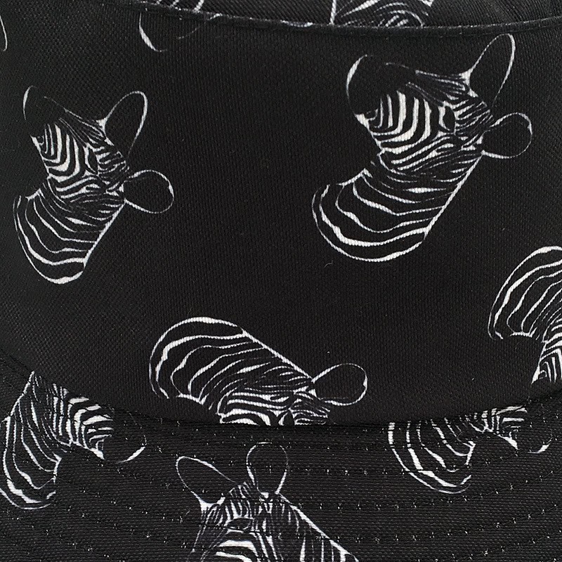 New Style Female Spring And Summer Hat With Zebra Head Print Fisherman Hat