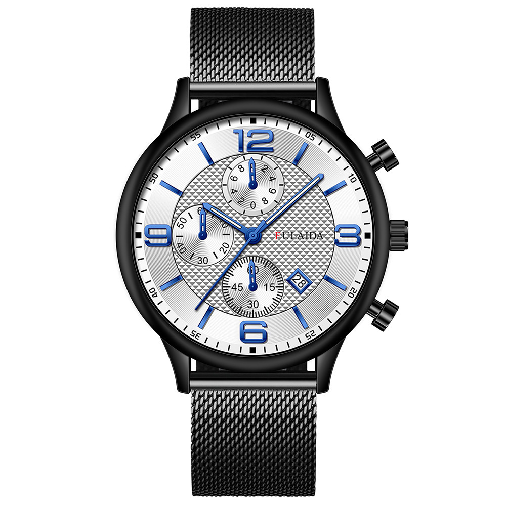 Mesh Strap Quartz Men's Watch Simple Casual Design