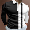 Men's POLO Shirt Striped Printed Short Sleeve