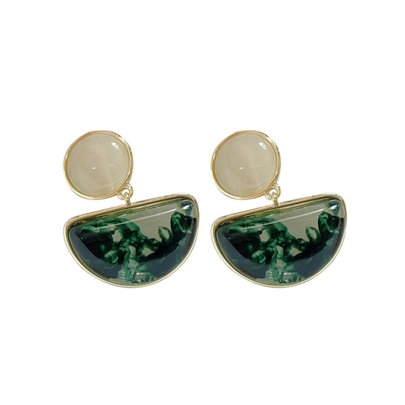 Retro Ink Painting Mosquito Coil Ear Clip for Non-Pierced Ears