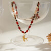 Stainless Steel Pearl Swallow Bird Pendant Necklace
