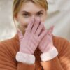 Women's Autumn Winter Suede Warm Ski Gloves