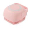 Silicone Dog Bath Massage Gloves Brush Pet Cat Bathroom Cleaning Tool Comb Brush For Dog Can Pour Shampoo Dog Grooming Supplies