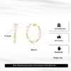 S925 Sterling Silver Round Bead Earrings Natural