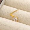 S925 Silver Simple Elegant Square Diamond Stud Earrings