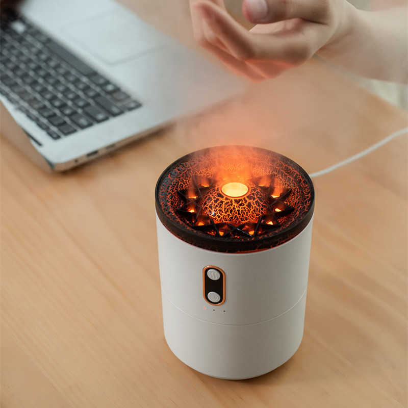 Volcanic Flame Aroma Diffuser USB Portable Humidifier Lamp