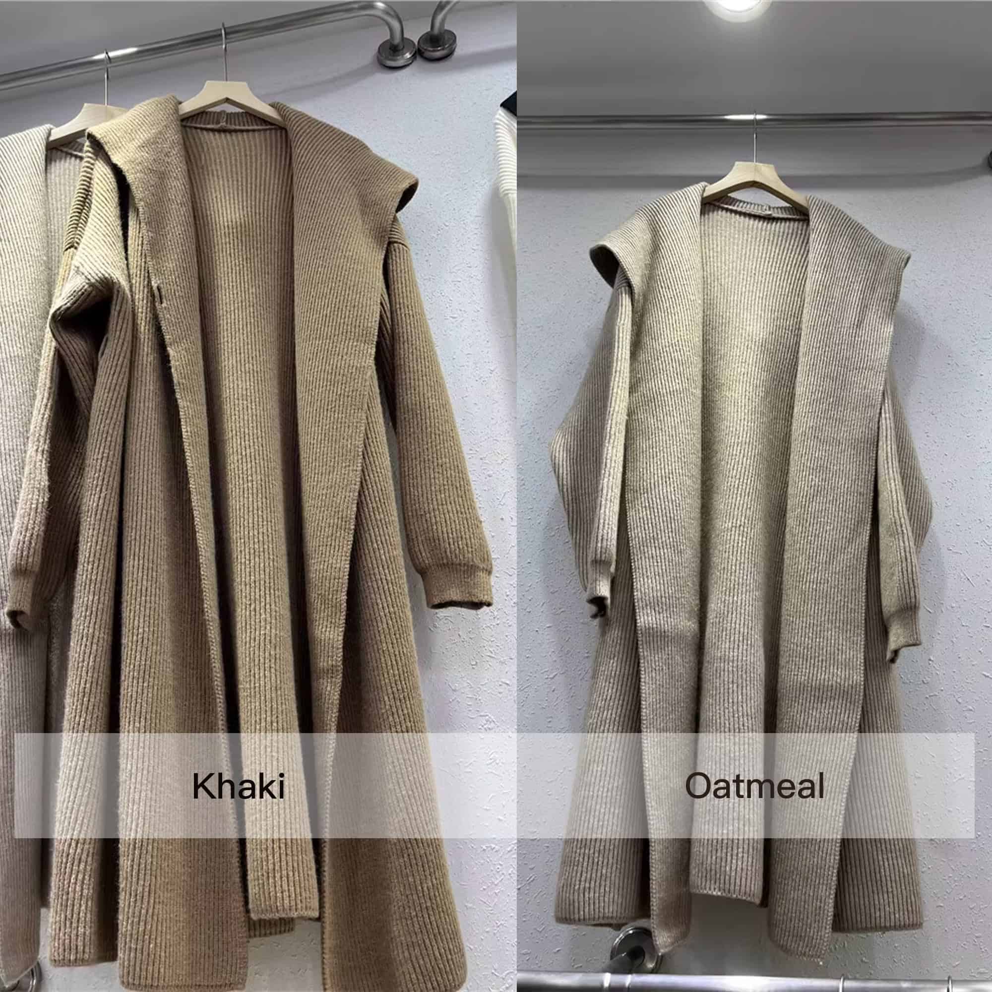 Green Alpaca Wool Sweater Coat Thickened Loose