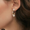 S925 Sterling Silver Round Bead Earrings Natural