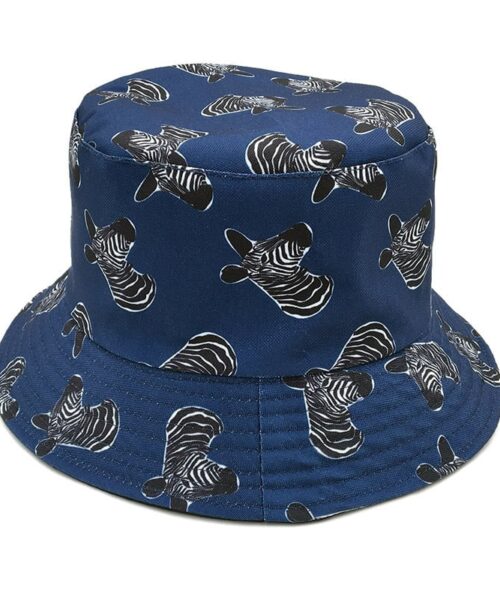 New Style Female Spring And Summer Hat With Zebra Head Print Fisherman Hat