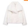 Winter Plush Coat Thick Lapel Casual Long Sleeve Tops