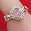 Diamond Heart Bracelet Watch Set