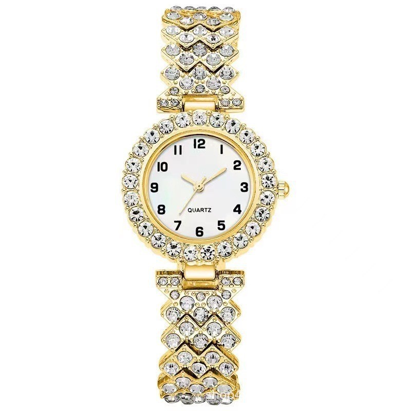 Luxury Women's Watch Set Silver Strap Quartz Bracelet Gift