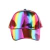 New Product PU Pure Color Light Version Laser Baseball Cap