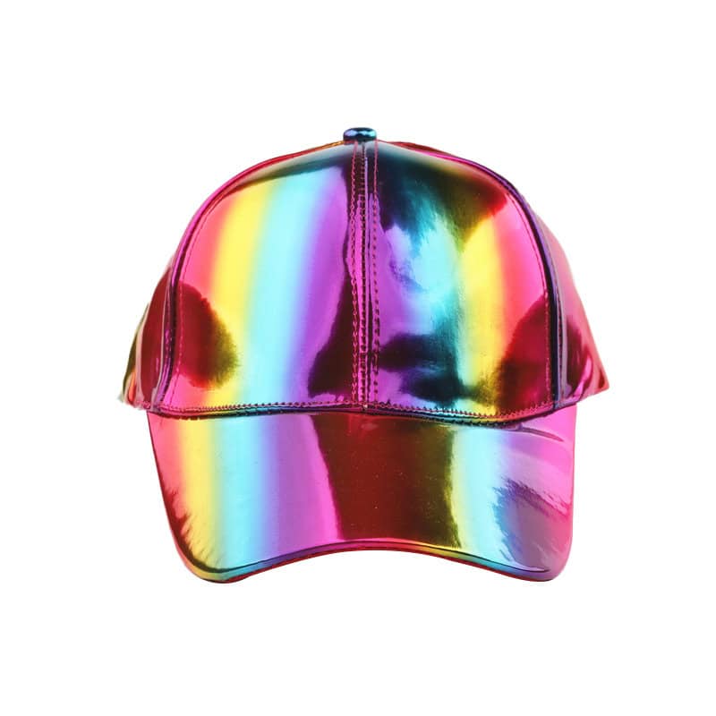 New Product PU Pure Color Light Version Laser Baseball Cap