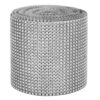 9m 24 Rows Silver Rhinestone Mesh for Wedding Decor