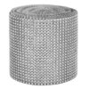 9m 24 Rows Silver Rhinestone Mesh for Wedding Decor