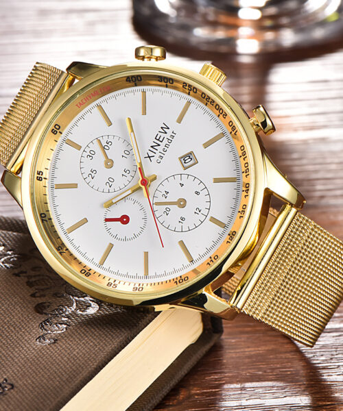 Men's Watch Fashion Stainless Steel Date Quartz Watch