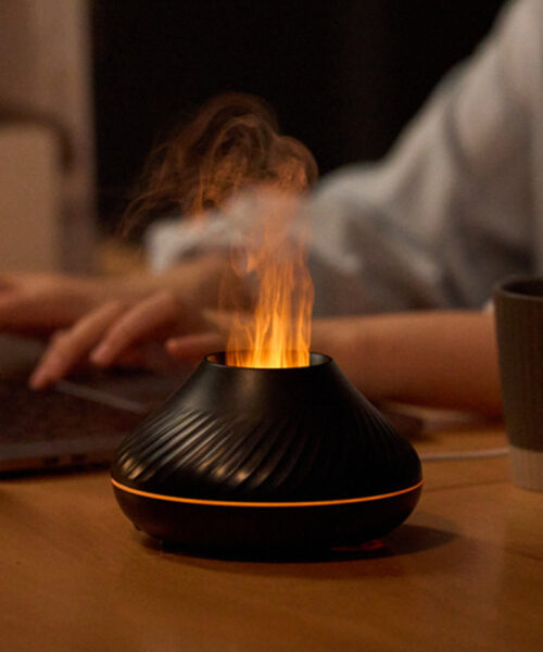 RGB Flame Aroma Diffuser 130ml 3D Colorful Humidifier