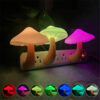 LED Mushroom Night Light Wall Socket Lamp EU US Plug