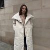 Fashion Large Lapel Long Coat Winter Warm Cotton Jacket