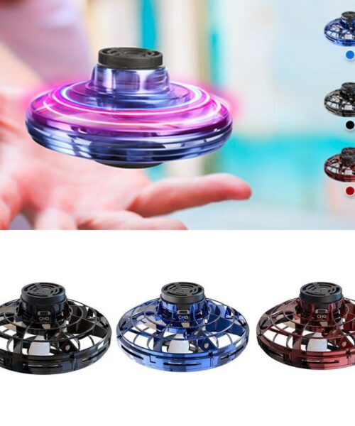Mini LED UFO Spinner Drone Toy Flying Gyro for Kids