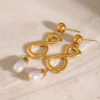 Stainless Steel Pearl Earrings High Sense