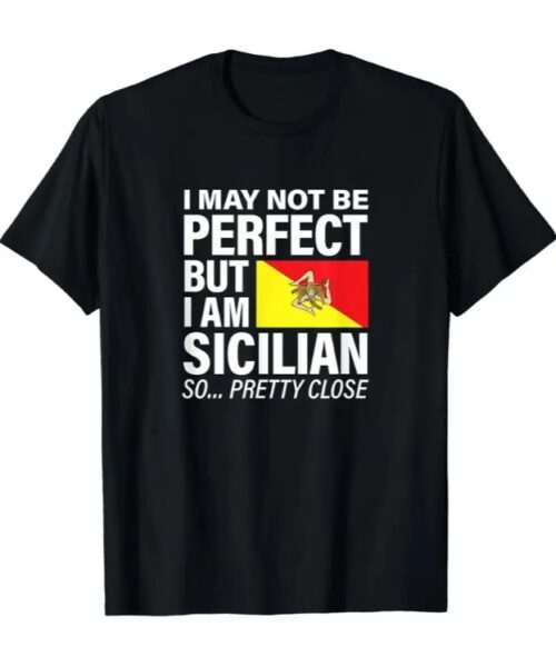 New Limited Funny Perfect Sicilian Flag Design SICILIA, I Love Sicily T-Shirt Long Or Short Sleeves