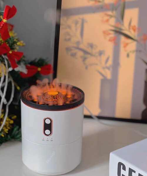 Volcanic Flame Aroma Diffuser USB Portable Humidifier Lamp