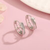 S999 Silver Unique Cross Shell Earrings