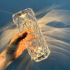 Nordic Crystal USB Table Lamp Touch Dimming Rose Projector