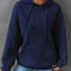 Fashion Waffle Hoodie Sweater Women's Casual