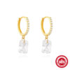 S925 Sterling Silver Classic Diamond Drop Earrings