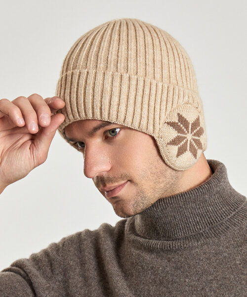 Men's Thermal Woolen Winter Cap Fleece Lined