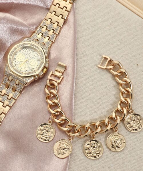 Women's Watch Diamond Large Dial Quartz Watch