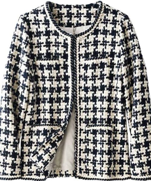 Houndstooth Small Fragrance Jacket Women Clothing