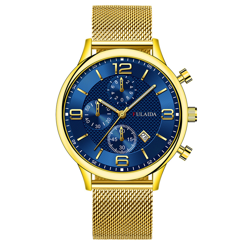 Mesh Strap Quartz Men's Watch Simple Casual Design