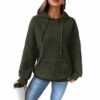 Fashion Waffle Hoodie Sweater Women's Casual