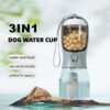 Dog Water Cup Drinking Food Garbage Bag Three-in-one