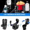 Car Cup Holder 360° Rotatable with Organizer Storage
