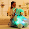 LED Light Up Teddy Bear Plush Toy Colorful Glow Pillow Gift
