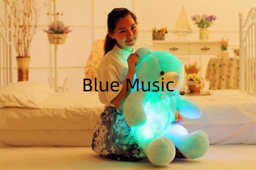 LED Light Up Teddy Bear Plush Toy Colorful Glow Pillow Gift