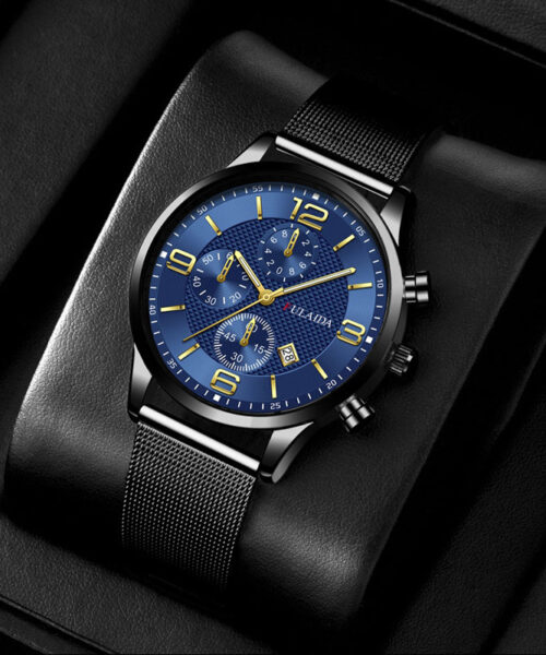 Mesh Strap Quartz Men's Watch Simple Casual Design