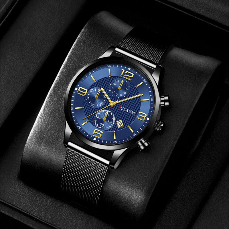 Mesh Strap Quartz Men's Watch Simple Casual Design