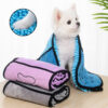 Dogs Cats Towels Super Absorbent Dog Bathrobe Microfiber Bath Towels Quick-Drying