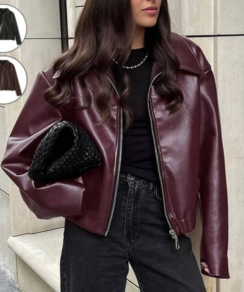 Solid Color Lapel Zipper Jacket Fashion Casual