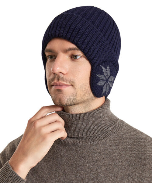 Men's Thermal Woolen Winter Cap Fleece Lined