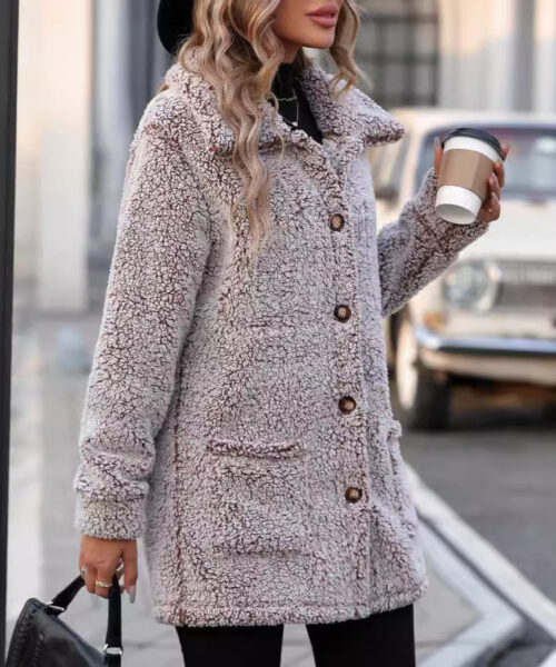 Casual Loose Cardigan Cotton-padded Jacket For Women