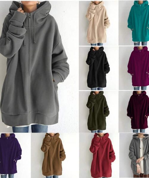 Women's Hoodie Full-Zip Hoodie Sweatshirt
