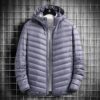 Men's Hooded Cotton Jacket Short Lightweight Cotton Coat